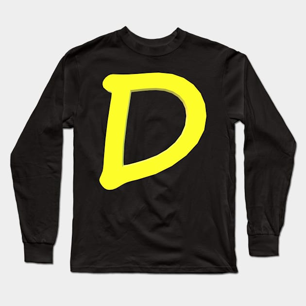 Letter D Long Sleeve T-Shirt by CDUS